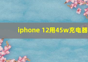 iphone 12用45w充电器